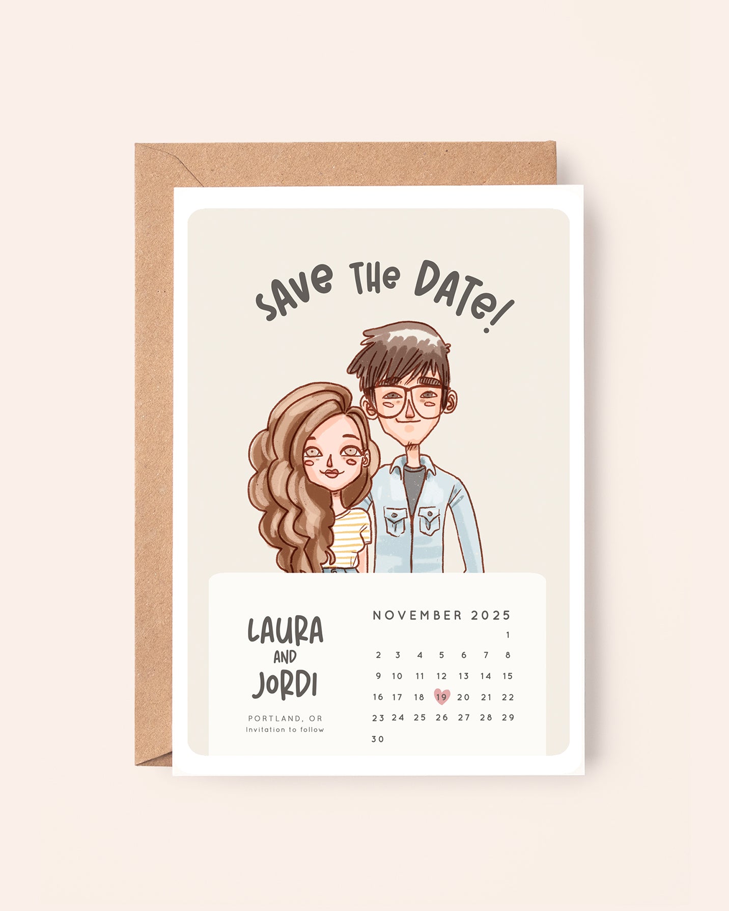 CUSTOM SAVE THE DATES WITH CALENDAR
