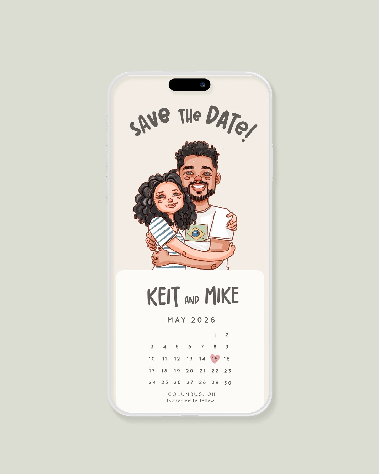 CUSTOM SAVE THE DATES WITH CALENDAR