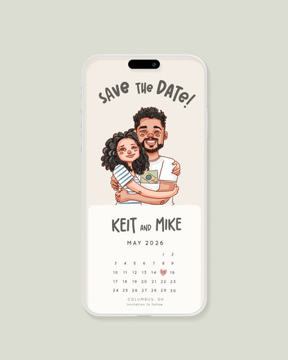 CUSTOM SAVE THE DATES WITH CALENDAR